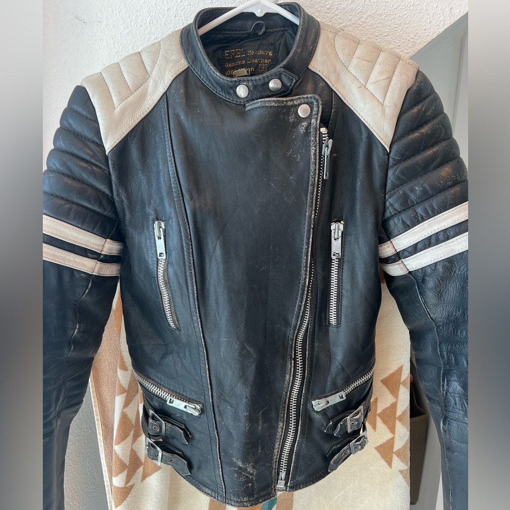 Vintage Leather Jacket - Erel Hamburg Size 40. Perfectly worn in.